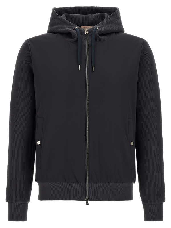 Blue Cotton Shell Jacket Clothing