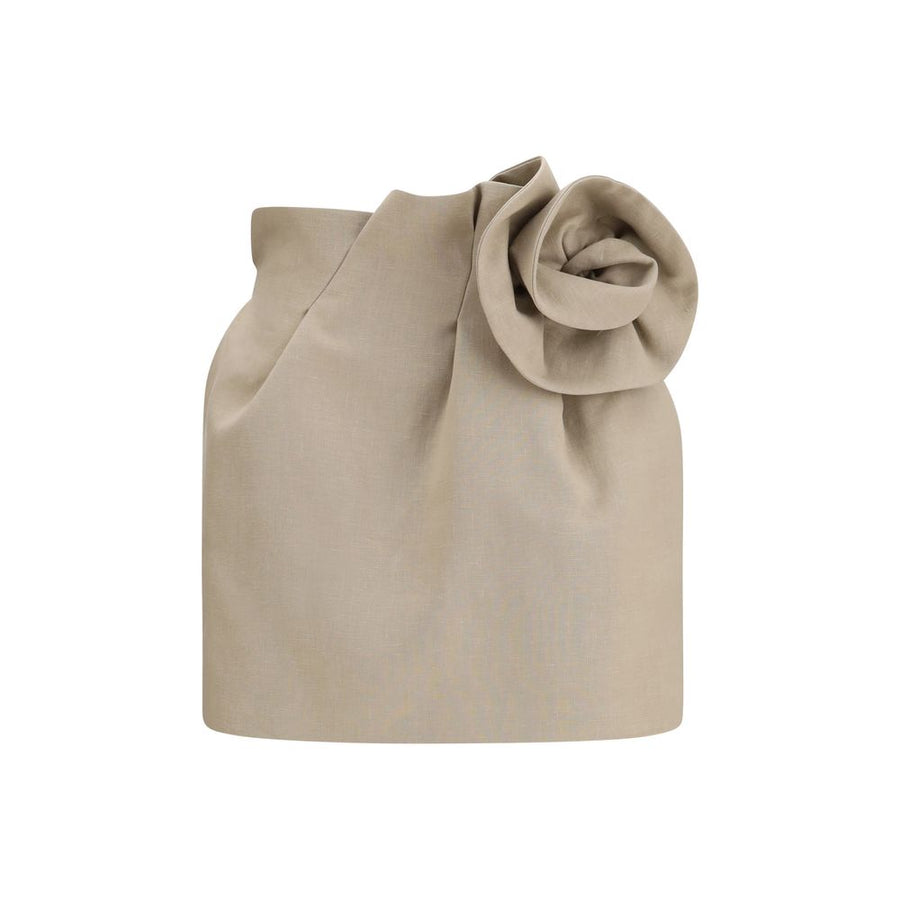 Magda Butrym 99% Linen skirt in beige