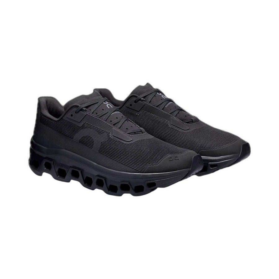 On Upper: 100% Recycled Polyester sneaker in black