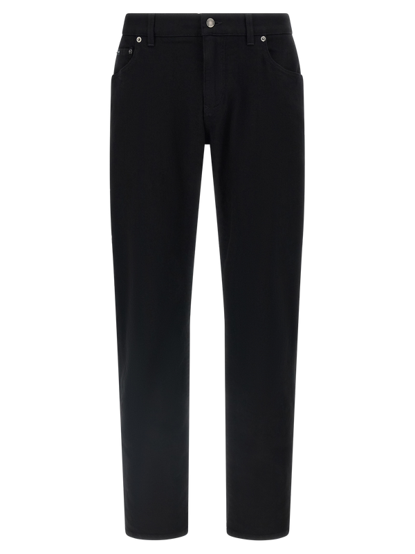 Black Cotton Slim Fit Jeans Clothing