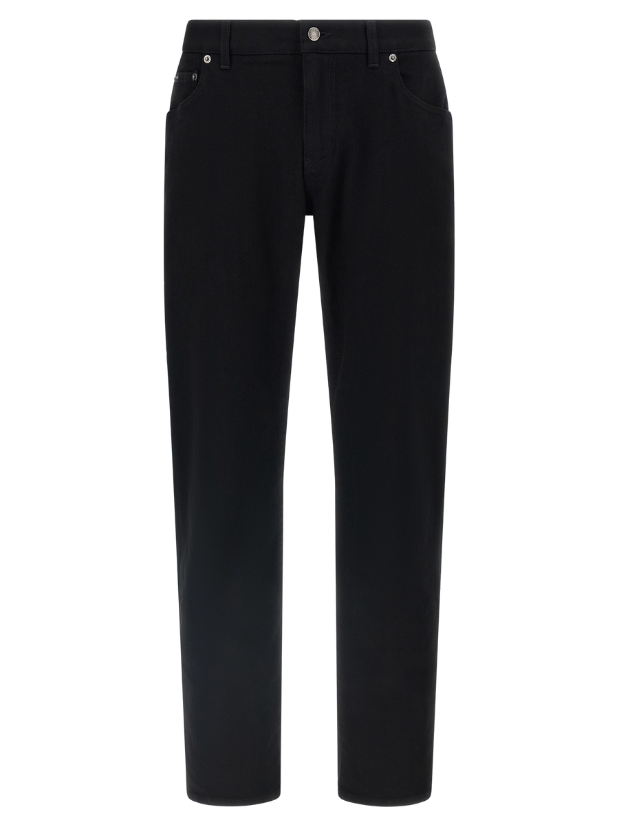 Black Cotton Slim Fit Jeans Clothing