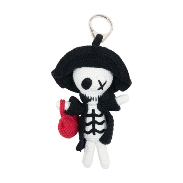Alexander McQueen Cotton bag charm in black