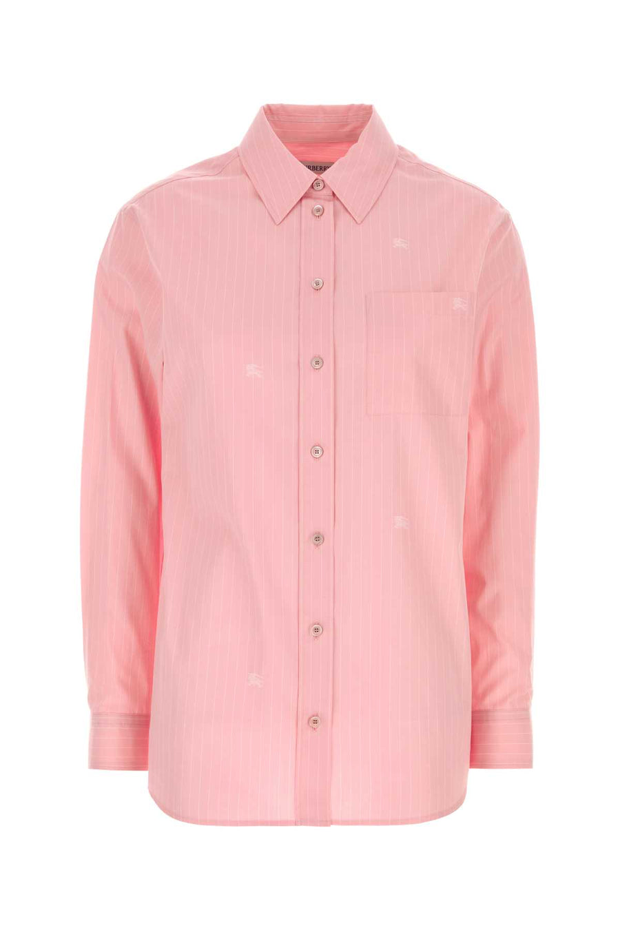 Embroidered Poplin Shirt Dahliapinkwhitest Exterior: Cotton Camicie