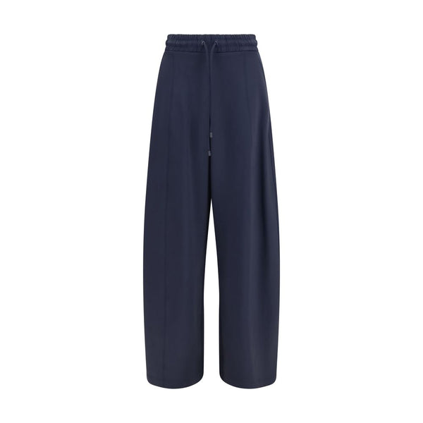 Blue Polyamide Casual Pants