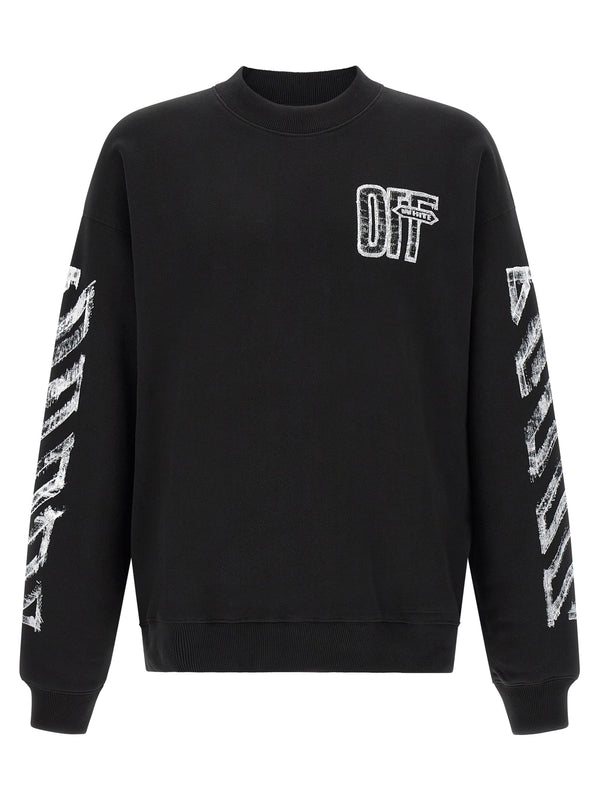Off-White 100% cotton sweatshirt in black