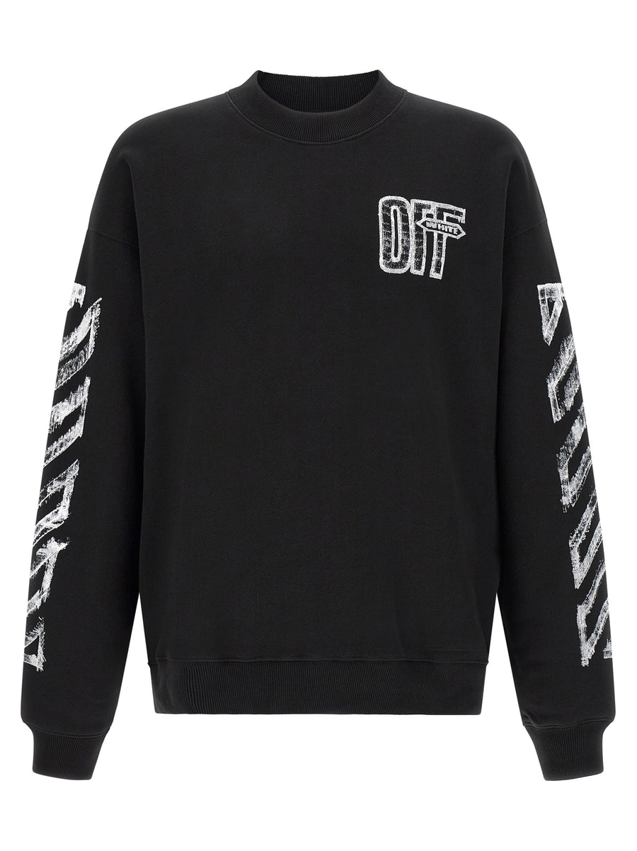 Off-White 100% cotton sweatshirt in black