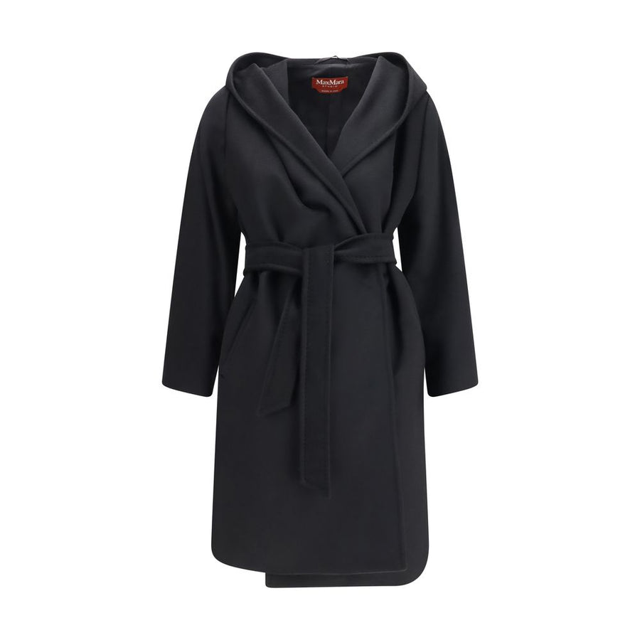 Black Wool Oves Aries Coat Clothing