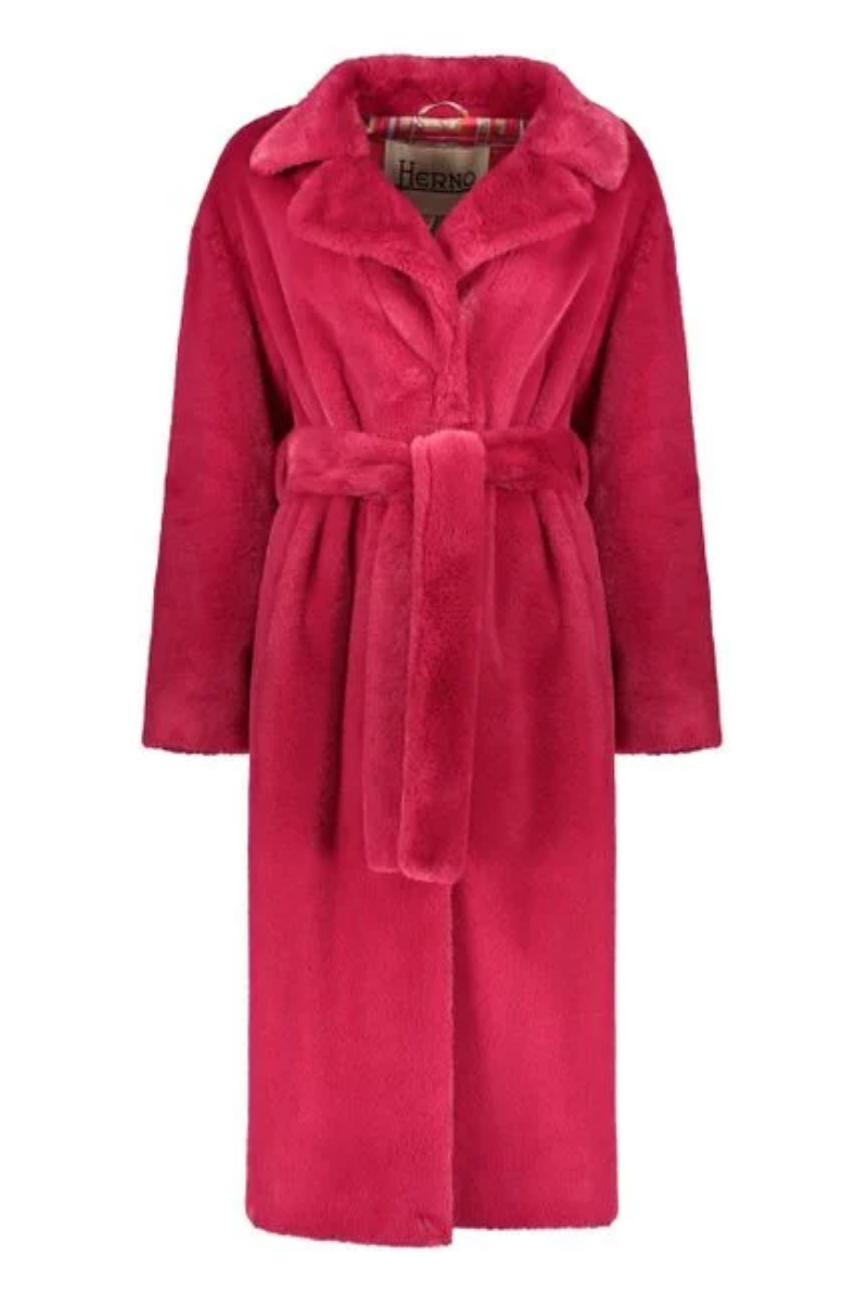 Herno Outer: 100% Polyester; Lining: 65% Acetate coat in red