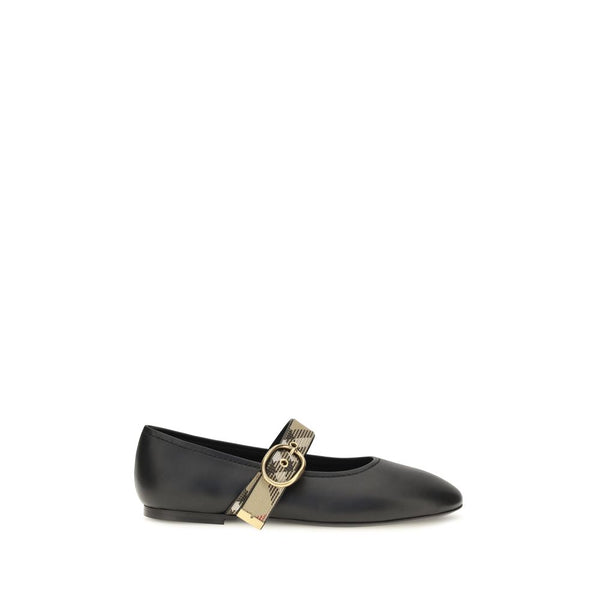 Burberry 100% Calf Leather Bos Taurus ballet flat in black