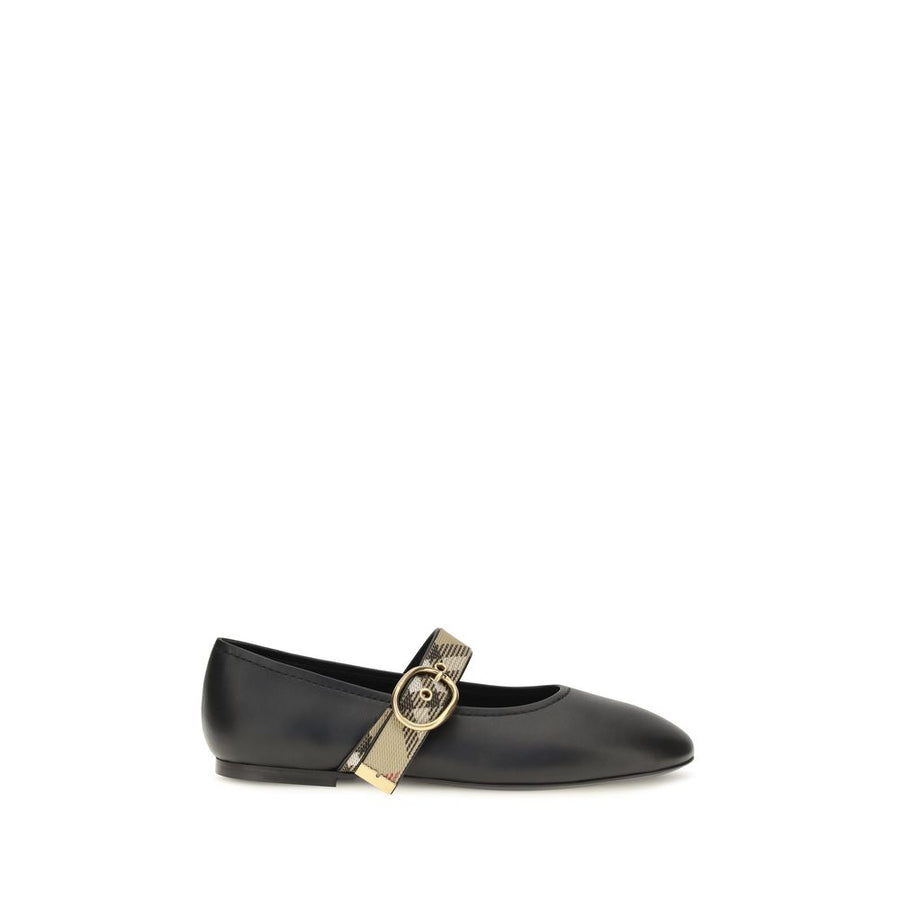 Burberry 100% Calf Leather Bos Taurus ballet flat in black