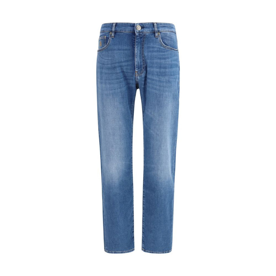 Moorer 92% Cotton jeans in blue