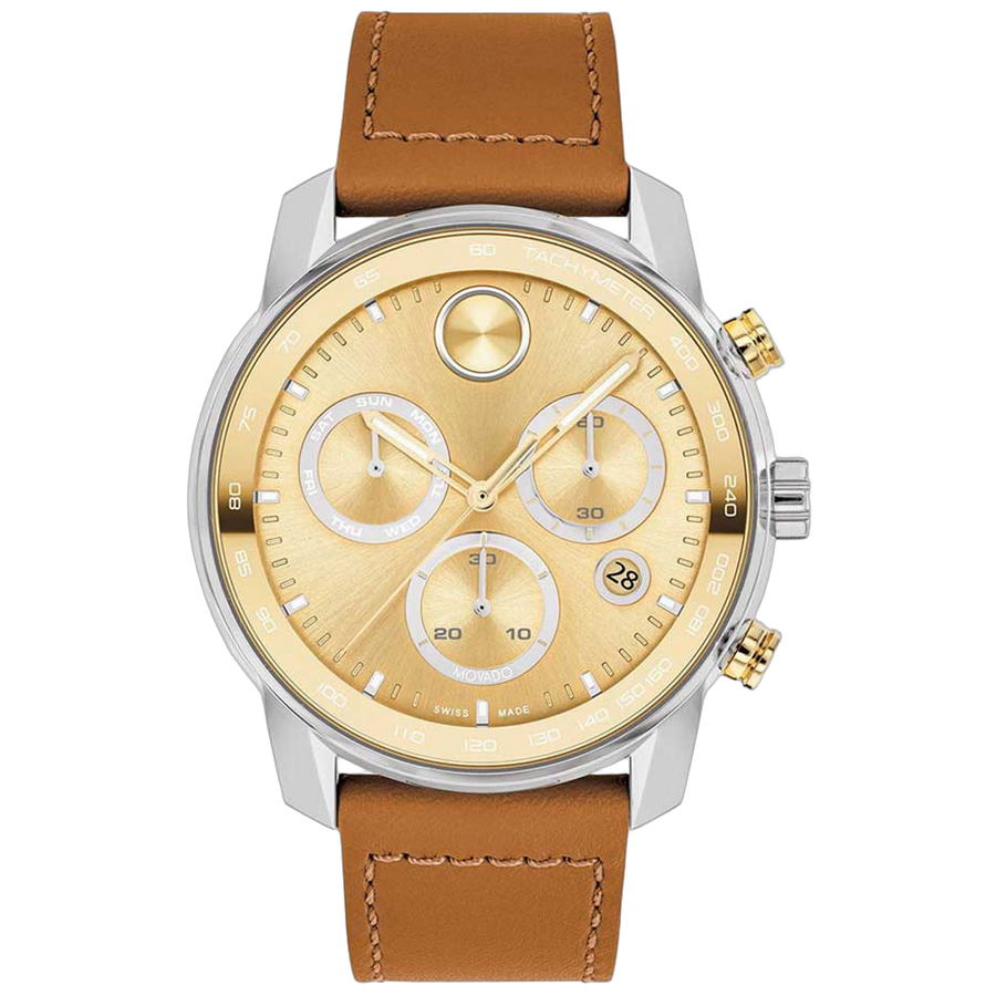 Movado Stainless Steel case watch in gold