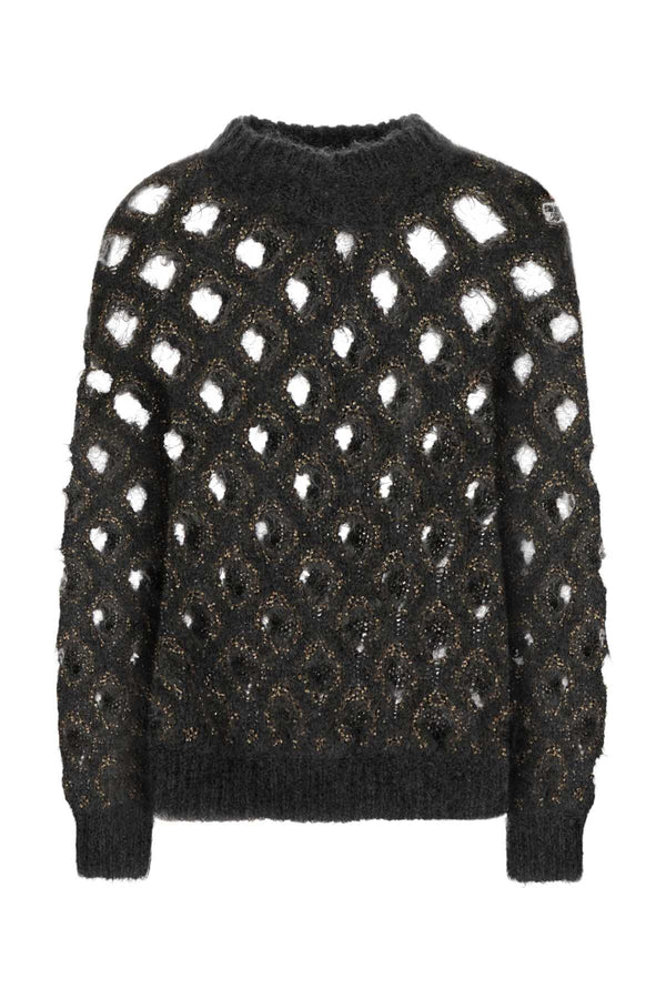 Brunello Cucinelli 55% Mohair sweater in gray