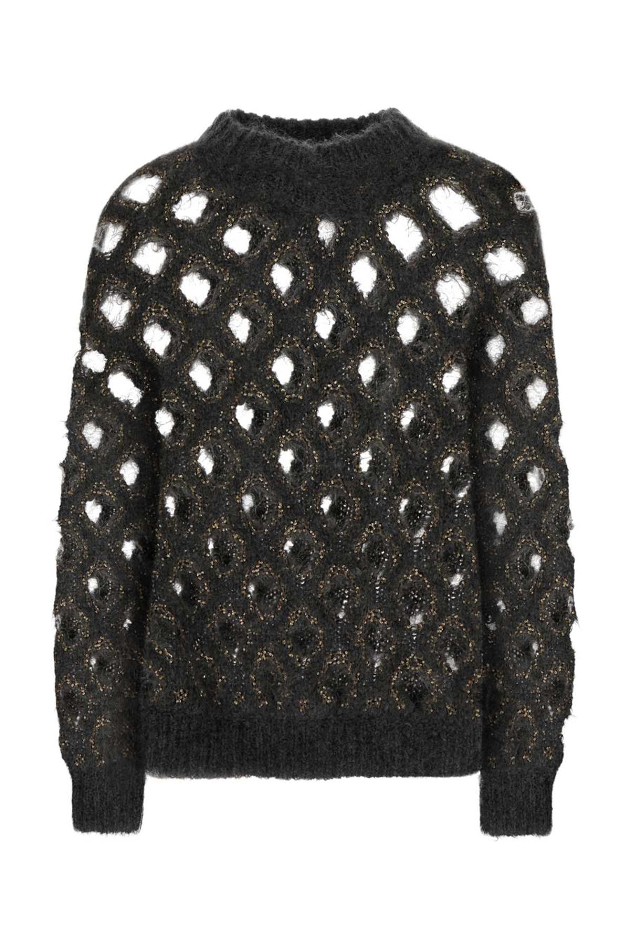 Brunello Cucinelli 55% Mohair sweater in gray