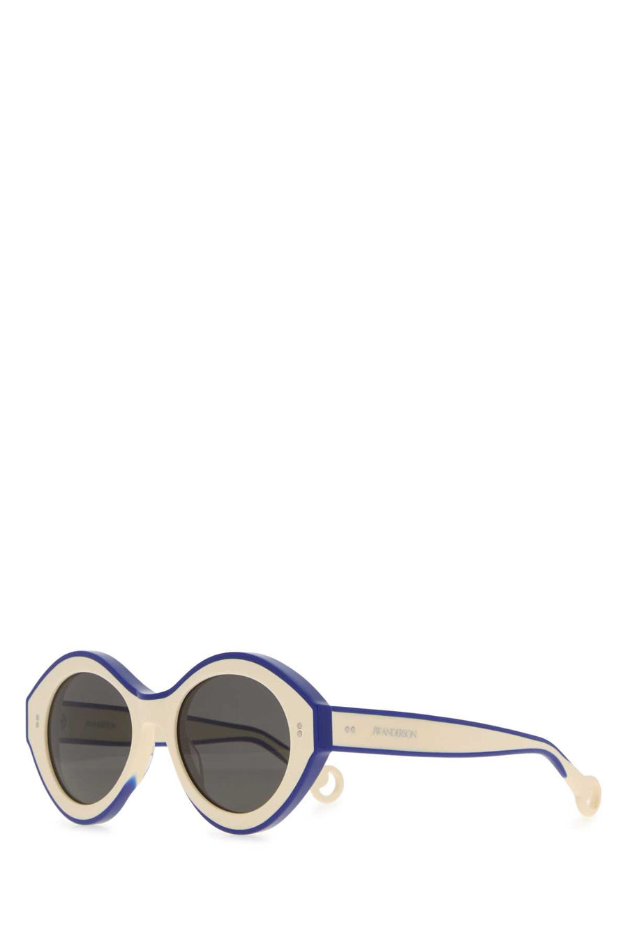 Two-Tone Acetate Sunglasses Offwhiteblue Exterior: Occhiali Da Sole