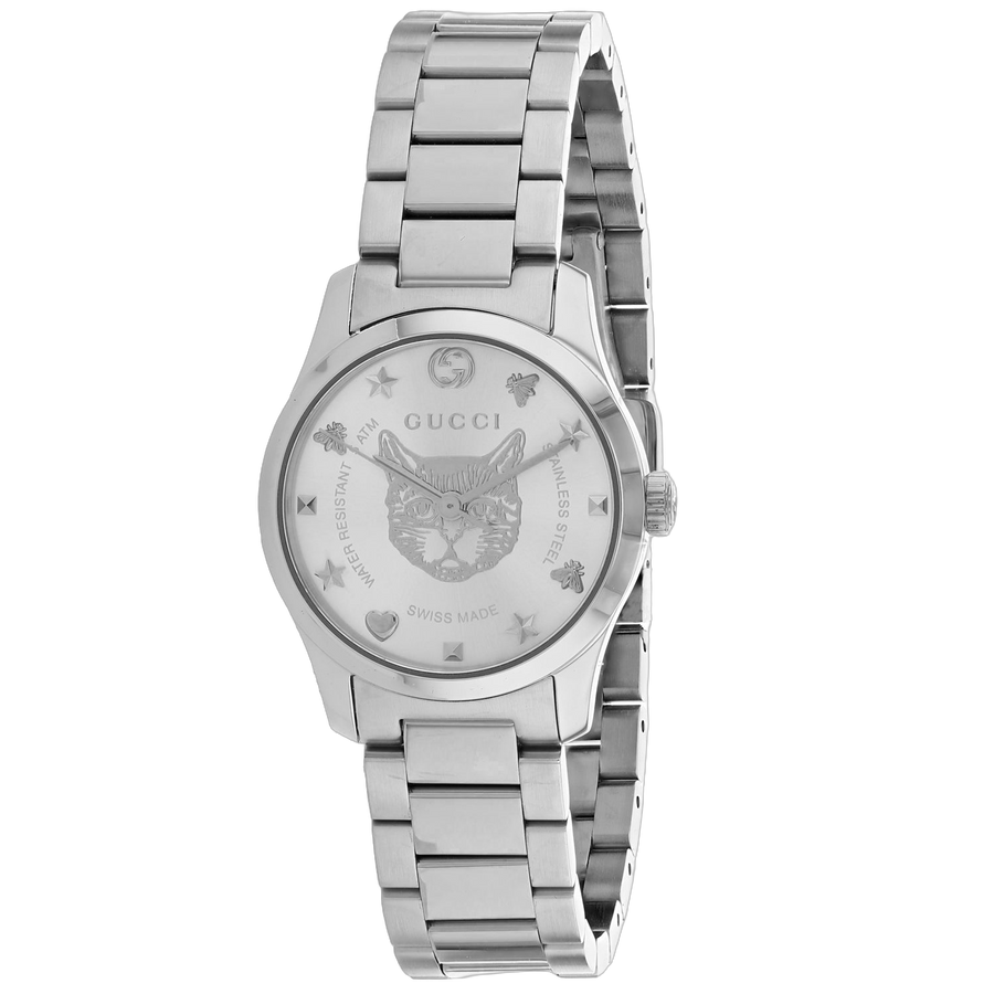 Gucci Stainless steel case watch in silver