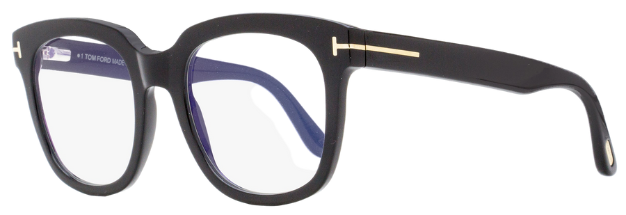 Tom Ford Blue Block Eyeglasses Tf5537b 001 Black 52mm Ft5537 Plastic (acetate)