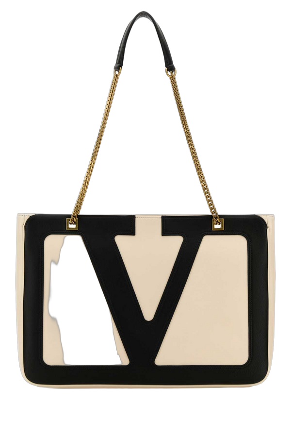 Valentino Garavani Exterior: 100% Leather; Lining: 100% Leather; Finishing: Antiqued golden metal shoulder bag in multicolor