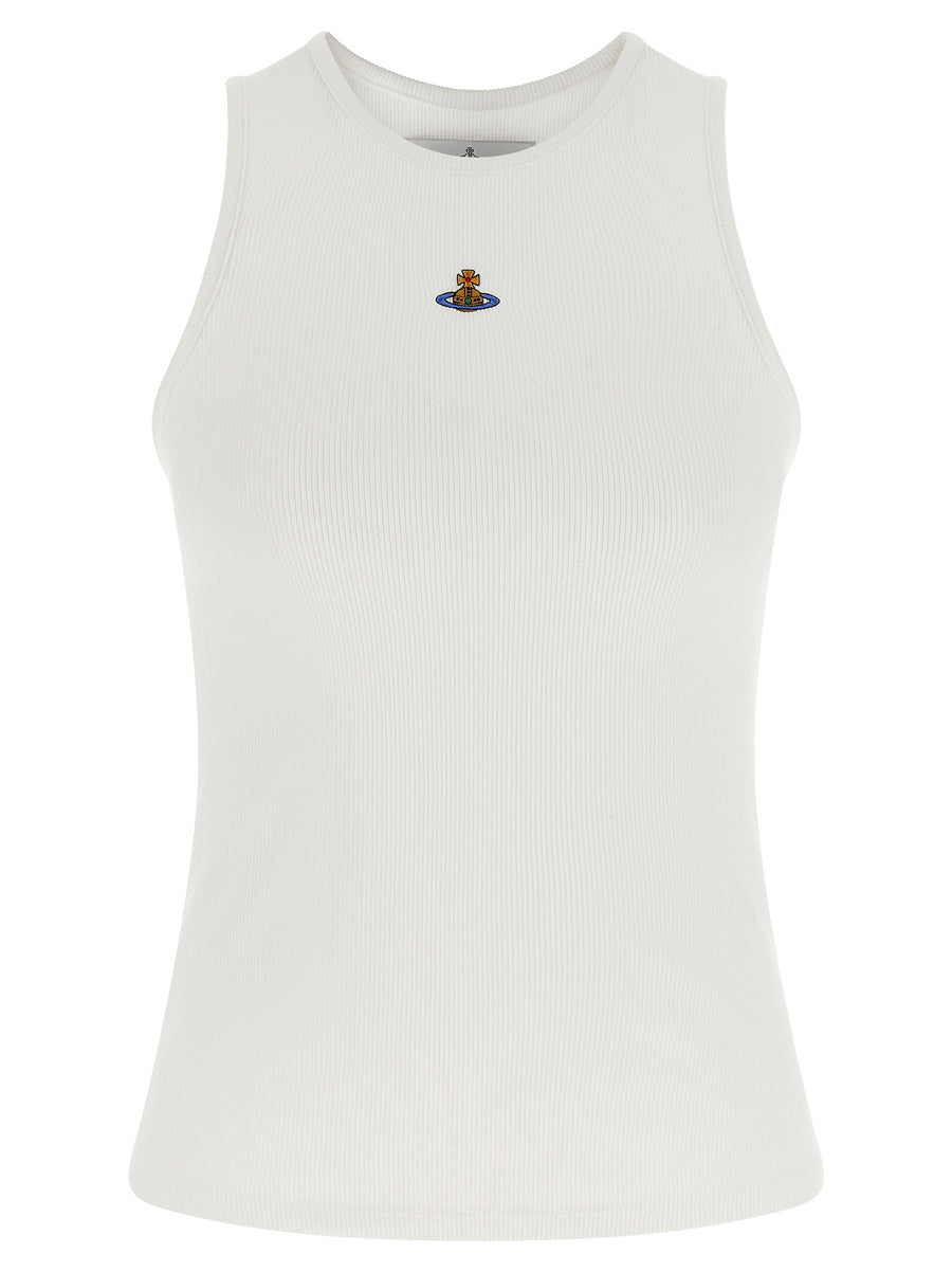 Vivienne Westwood 95% Cotton tank top in white