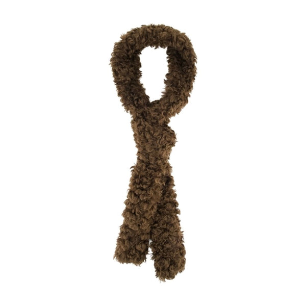 Skinny Scarf - Simone Rocha Faux Fur Brown Faux_fur Accessories /