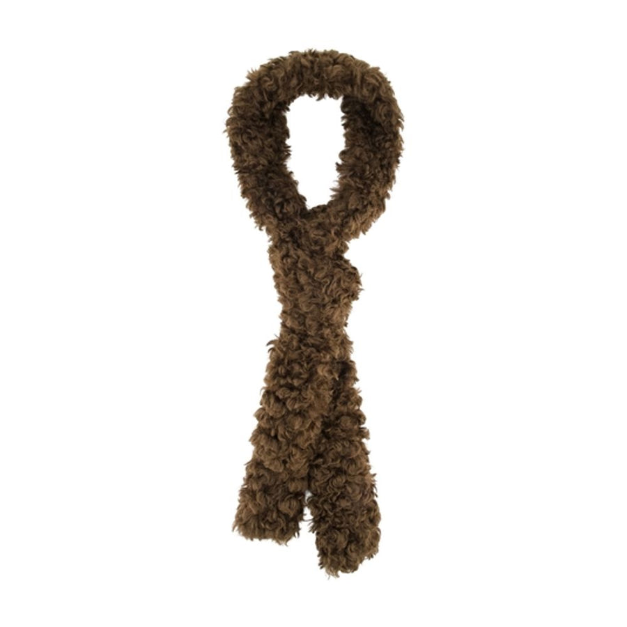 Skinny Scarf - Simone Rocha Faux Fur Brown Faux_fur Accessories /