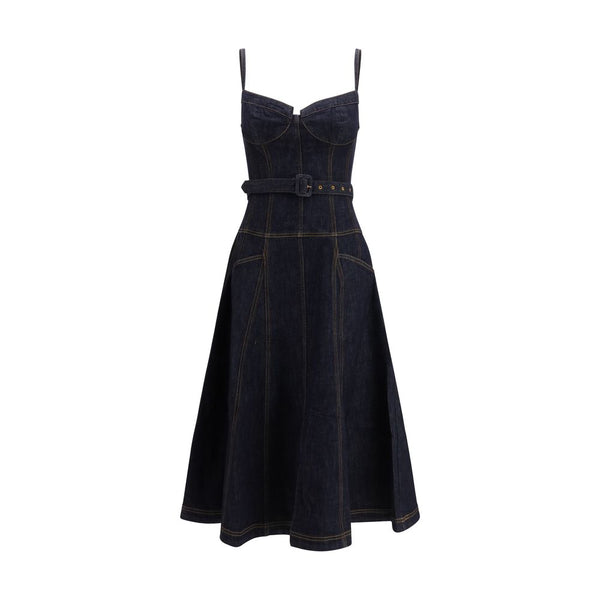 Self-Portrait 94% Cotton dress in blue