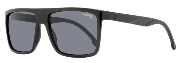 Carrera Flat-Top Rectangular Sunglasses 8055-S 807ir Black 58mm Plastic (injected)