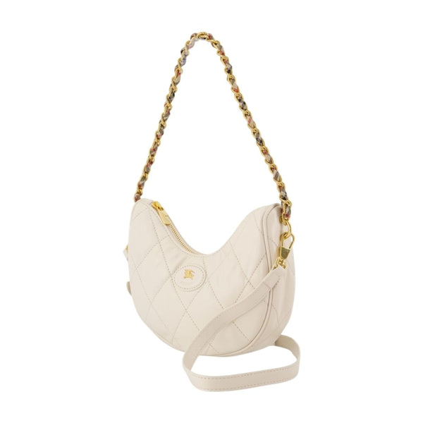 Ll Horseshoe Chain Shoulder Bag - Burberry Leather White Lambskin / Shoulder-hobo-bags
