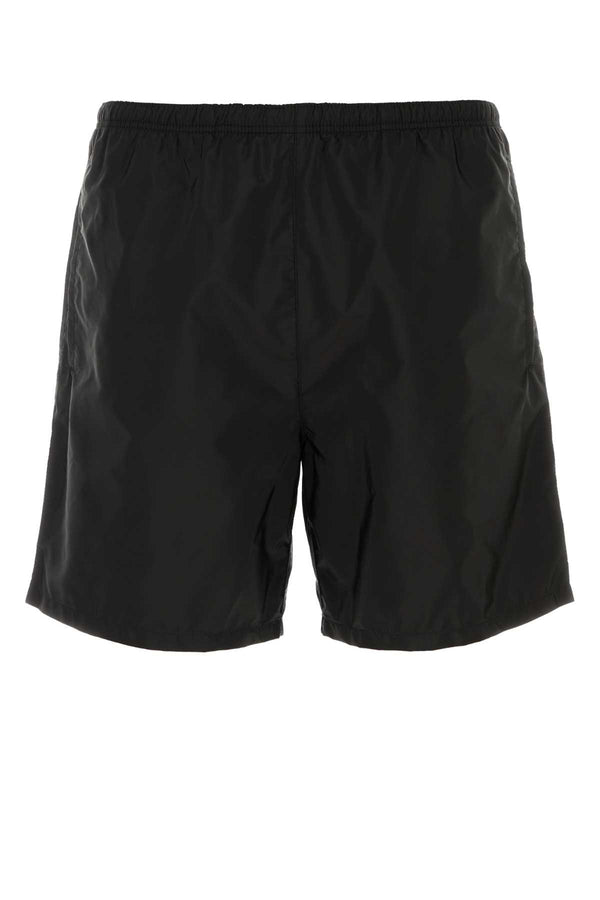 Prada Bagno Exterior: 100% Re-Nylon; Lining: 100% Recycled polyester swimming shorts in black