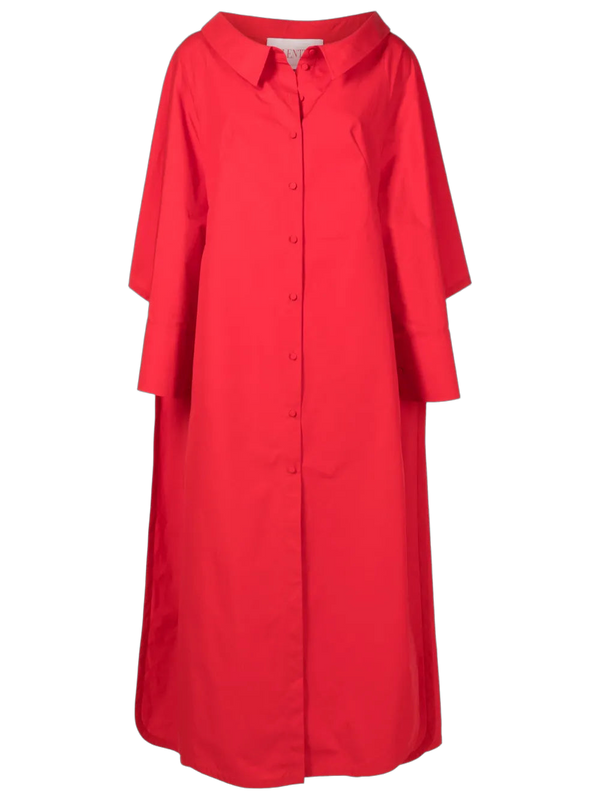 Valentino cotton poplin overshirt in red