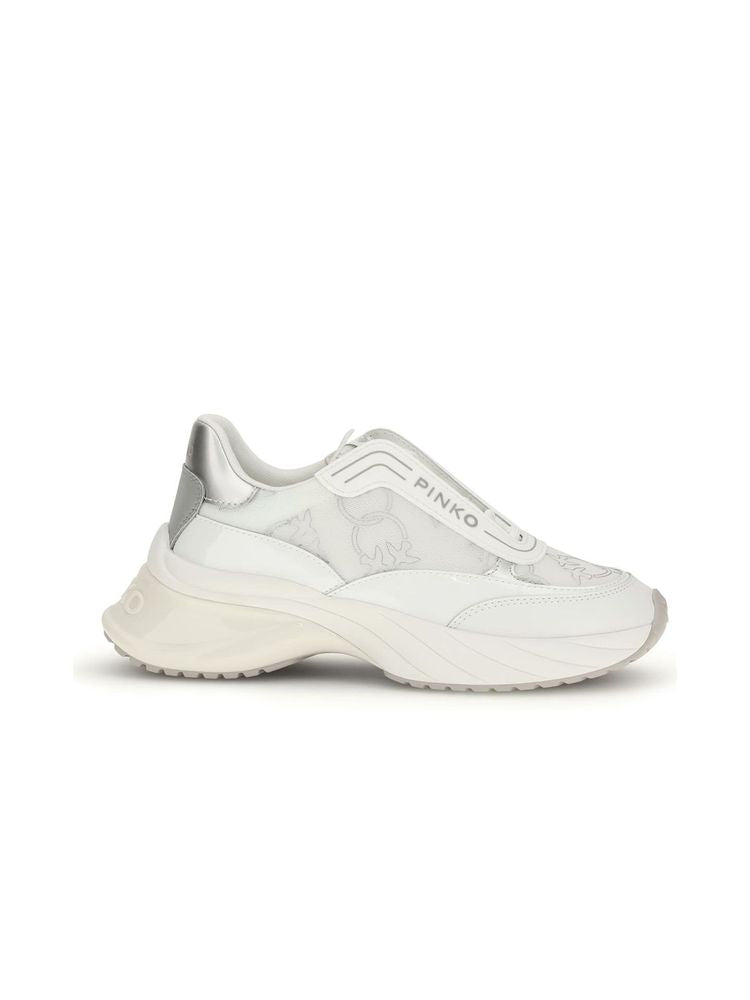 Pinko 54% Bos Taurus (Cow) sneaker in white