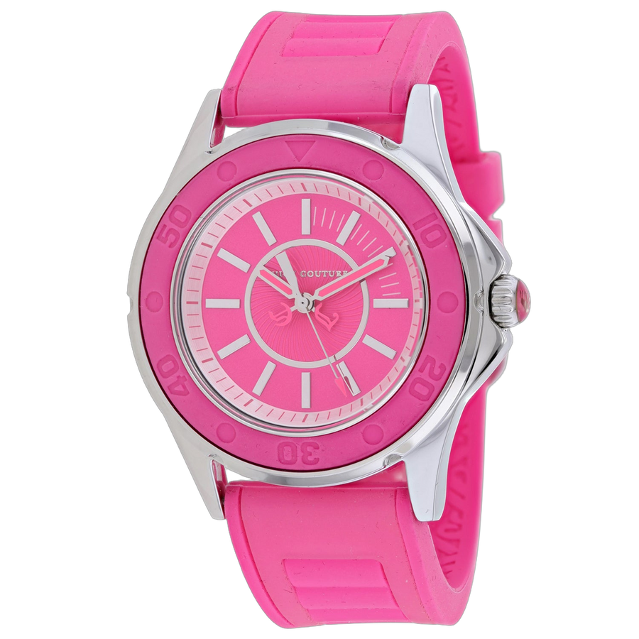 Juicy Couture Stainless steel case watch in pink