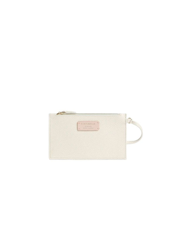 Coccinelle 100% Bovine Leather card case in white