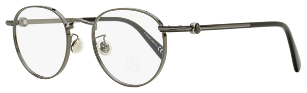 Moncler Oval Eyeglasses Ml5204h 008 Gunmetal-Black 48mm Gunmetal/black Metal/plastic(acetate)