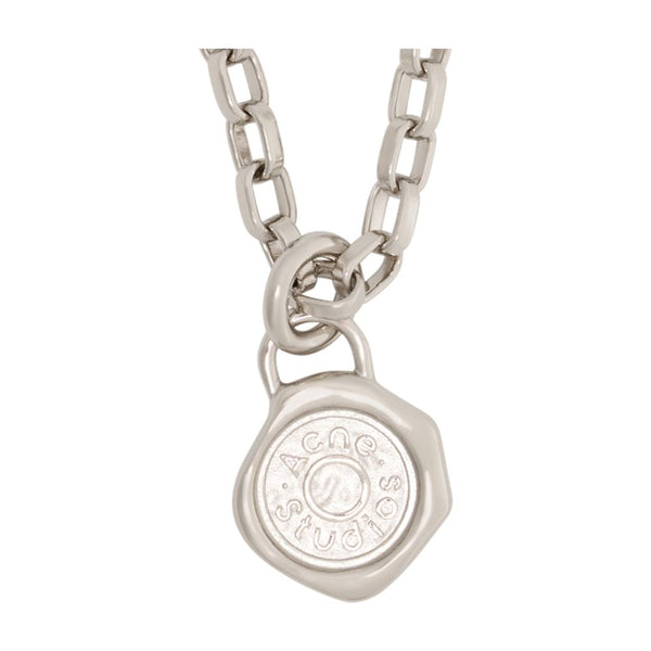 Acne Studios metal pendant in silver