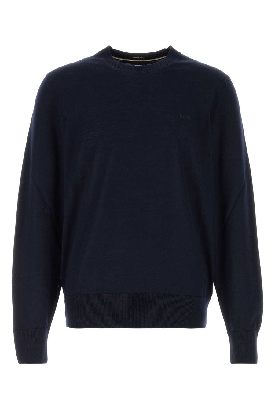 Midnight Blue Wool Sweater Darkblue Exterior: Virgin Maglieria