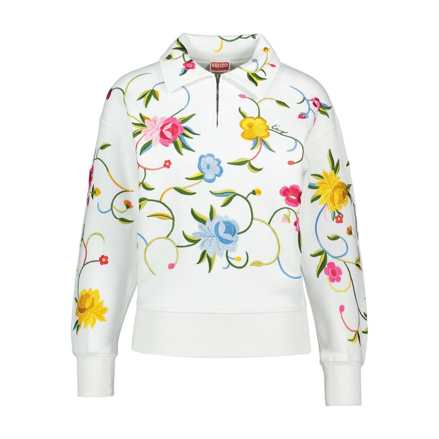 Kenzo cotton sweatshirt in white