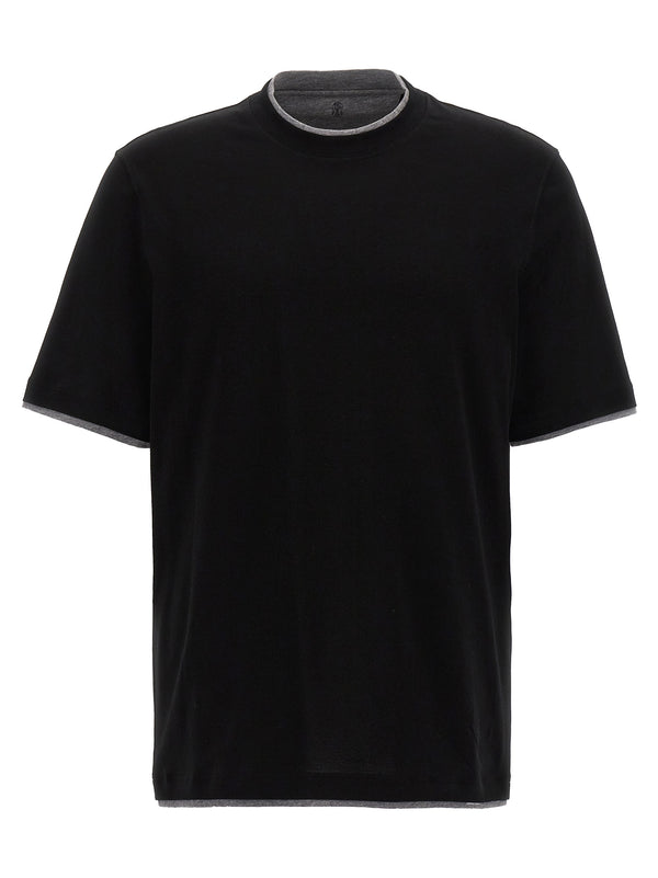 Brunello Cucinelli 100% cotton t-shirt in black