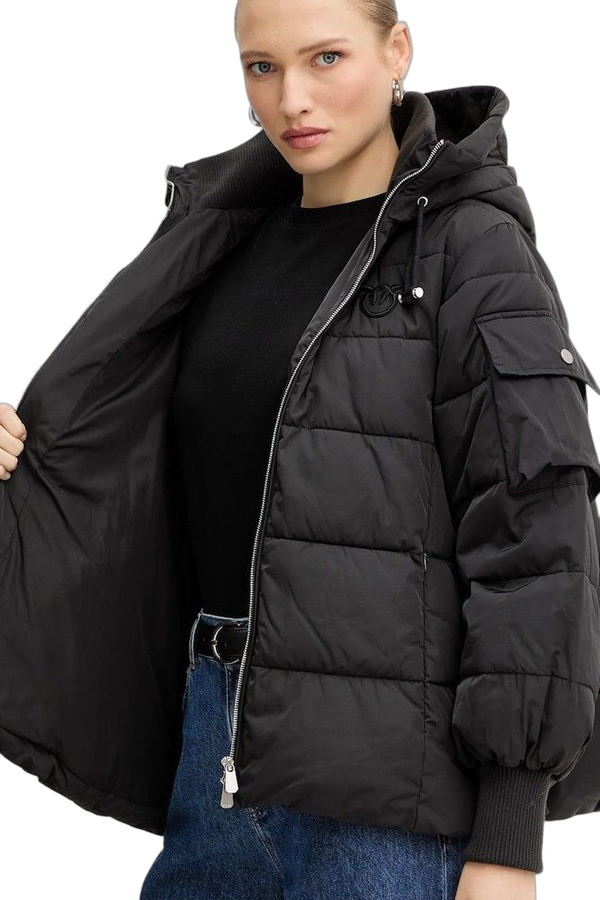 Pinko 100% Polyester down jacket in black