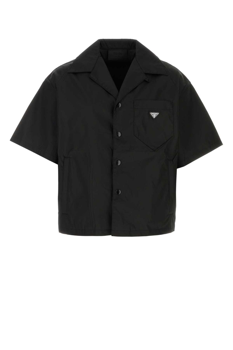 Black Re-Nylon Shirt Nero Exterior: Recycled Nylon Camicie