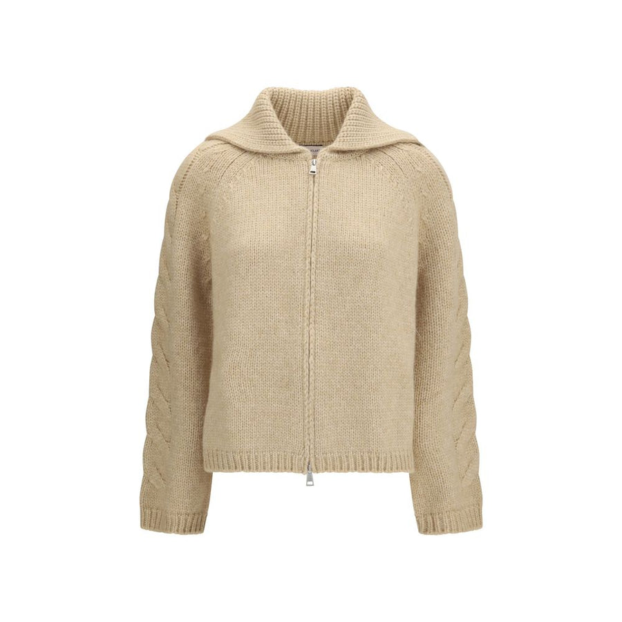 Beige Alpaca Vicugna Pacos Cardigan Clothing