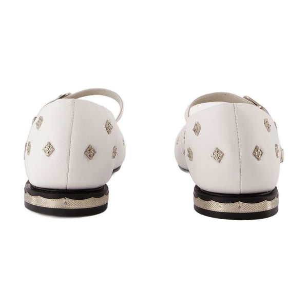 Toga Pulla Leather ballerina in white