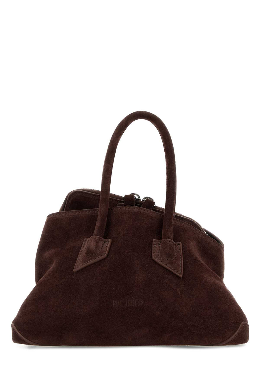 The Attico Exterior: 100% Suede; Lining: 100% Suede; Finishing: Silver metal shoulder bag in brown