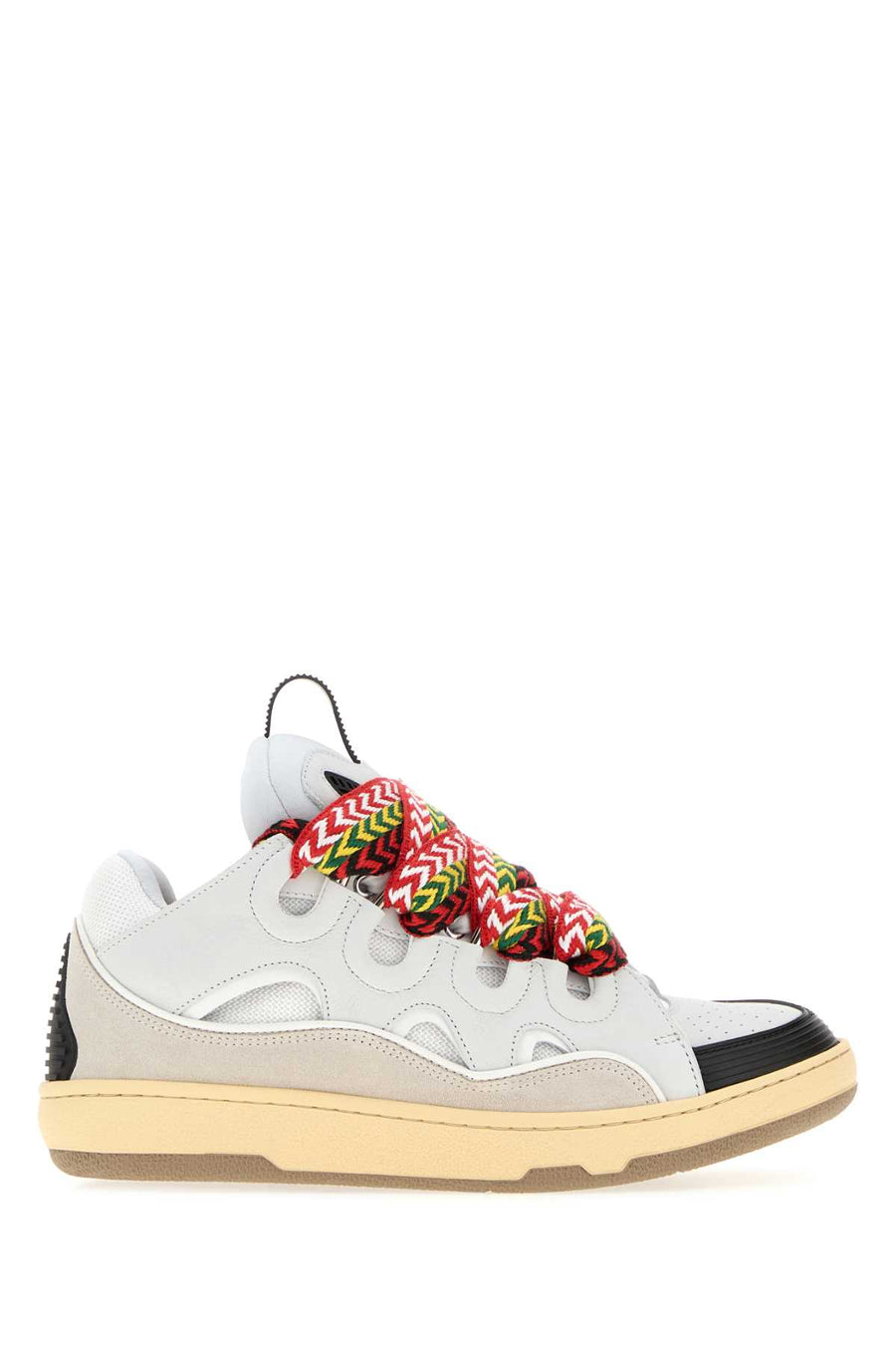 Lanvin Curb Exterior: 100% Leather sneaker in white
