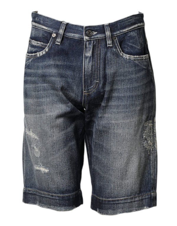 Dolce & Gabbana 100% Cotton bermuda shorts in blue