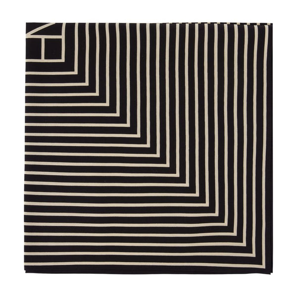 Signature Monogram Scarf - Toteme Silk Black Accessories /