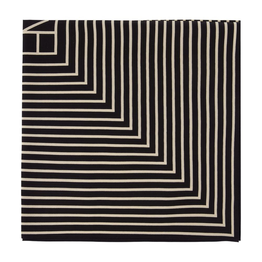 Signature Monogram Scarf - Toteme Silk Black Accessories /