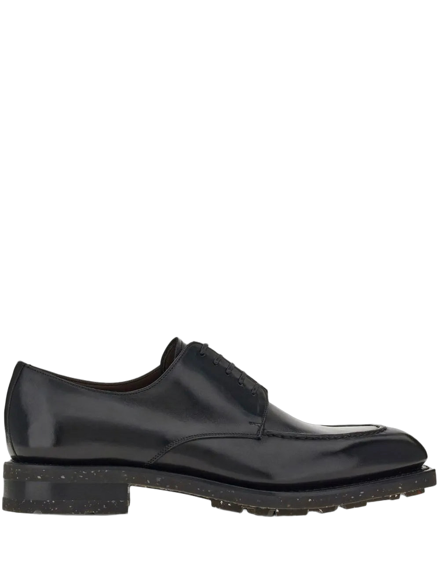 Ferragamo Calfskin derby shoe in black