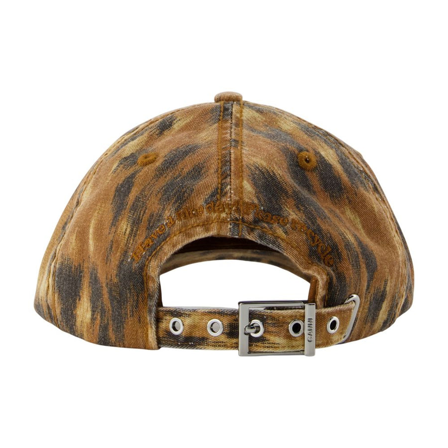 Ganni B3020171-01C Cotton baseball cap in brown