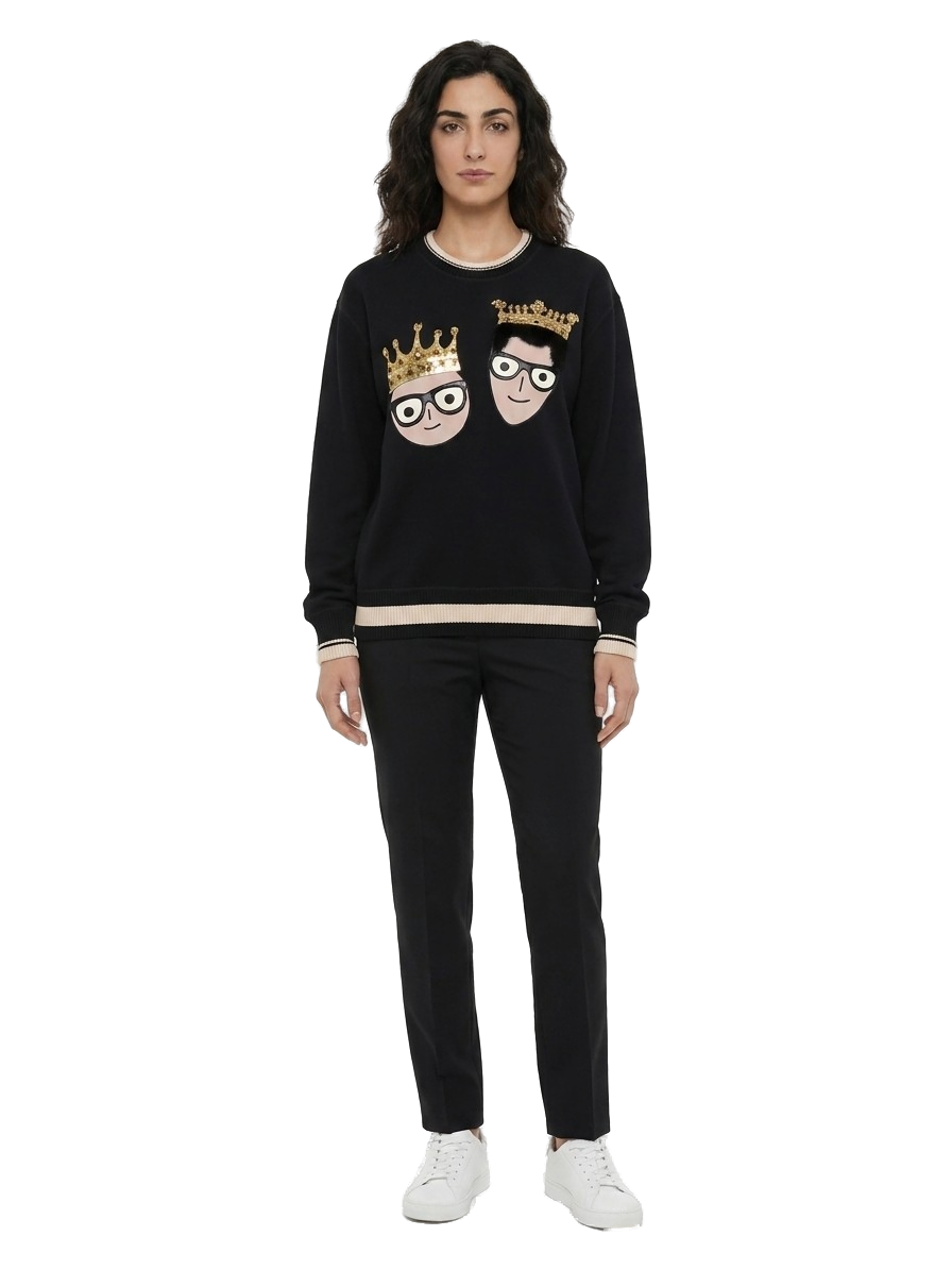 Black Cotton Sweatshirt Clothing
